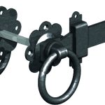 ring latch black 6 inch