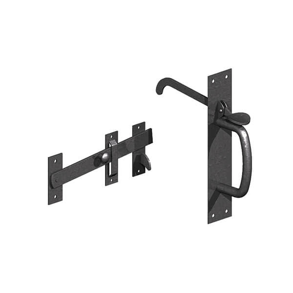 suff latch black 8 inch